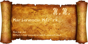 Marienescu Márk névjegykártya